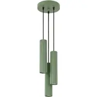 Sollux Pendelleuchte KARBON 3P salbeigrün 3xGU10 10W Aluminium 108x19.5x19.5cm Lighting