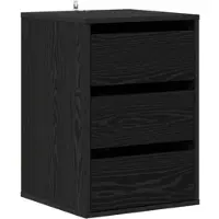 Helloshop26 - Moderne Kommode für praktische Aufbewahrung 41 x 40 x 58 cm aus schwarzem Eichenholzwerkstoff 02_0058398