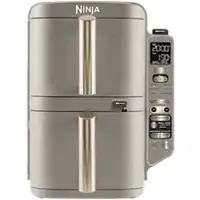 Ninja Double Stack XL-Heißluftfritteuse mit 2 Schubladen und Smart Cook System 9,5 L – Steingold | SL451EUSD | von SharkNinja