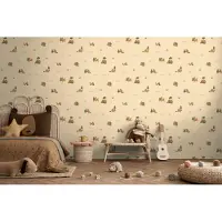 Living Walls Vliestapete "Kids Studio Waldtiere – Vliestapete für Kinder" Wald grafisch naturalistisch glatt Fuchs, Reh und Eichhörnchen im modernen Scandi-Look