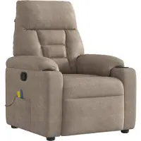 Syfax Massagesessel Taupe Mikrofasergewebe