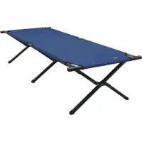 Markenlos Faltbares Campingbett aus Oxford-Gewebe, blau, 210x80x46 cm – für den Außenbereich und Camping