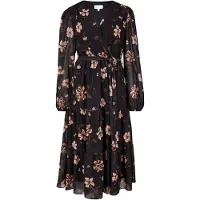 Apricot Midikleid "Chiffonkleid in wadenlänge" Kordelzug, 2 tlg. mit Blumenmuster und Stufen