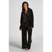 Hunkemoller Pyjamahose aus Velours Schwarz
