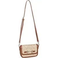 Handtasche Mini Cecile Bit in sand mit goldenem Gebiss vorne, Größe:onesize