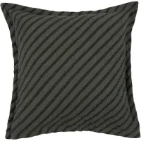 Nobodinoz - Landscape Kissen, 45 x 45 cm, gestreift vetiver