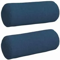 vidaXL Bolsterkissen 2 stk. Stoff Blau Ø 15 x 40 cm