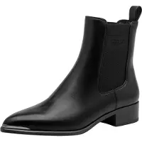 Tamaris Damen Stiefelette Chalsea spitz Blockabsatz 1-25368-47, Größe:40 EU, Farbe:Schwarz