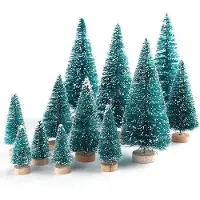 OEM Miniatur Sisal Bäume mit Holzbasis für Weihnachtsdekoration und Crafting.