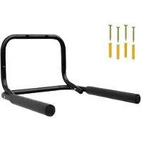 WellGro Wand Fahrradhalter - Stahl, schwarz, klappbar, Tragkraft bis 50 kg, Wandmontage, weiche Schaumstoffpolsterung