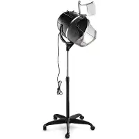 Goplus Professionel Trockenhaube, Haartrockner Höhenverstellbar, Haartrockenhaube mit Standfuß, mit Timing-Funktion und Temperaturregelung