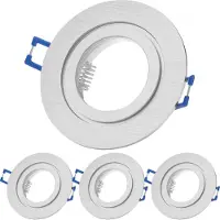 Sweet Led 4x Einbaustrahler Deckeneinbauleuchte Bad IP44 Einbauspots Alu GU10