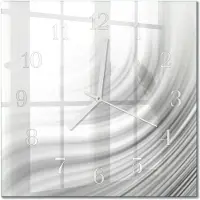 Drukarnia Piga Tulup Glasuhr Wanduhr Küchenuhr Echt-Glas 30x30 cm Modern Dekorativ Geräuschlos Weiße Zeiger - Abstraktion