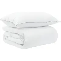 vidaXL Bettwäsche-Set 2 stk. 140 x 200 cm Winter Bambus Weiß