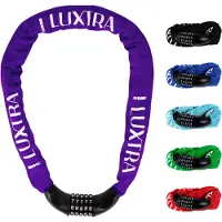 Luxtra Fahrradschloss mit Zahlencode | robust & sicher | Lila | 1 m