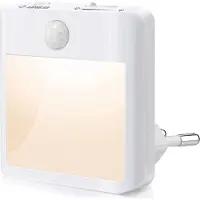 Tianpeng 1 LED-Nachtlicht-Steckdose, dimmbar, warmweiß, mit Bewegungssensor, geeignet für Treppen, Schlafzimmer, Flure