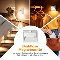 Sross LED Nachtlicht mit Bewegungssensor magnetisch & kabellos für Schrank & Treppe