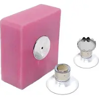 Benza Ibenzoa Magnetische Seifenablagen aus Edelstahl, 2er-Set – matt, 12×8×7 cm, Magnetbasis Ø 5 cm, für Bad & Küche, ohne Bohren