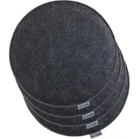 Unyqoos rundes Sitzkissen aus meliertem Filz Ø ca. 35 cm, 2 cm dick – robustes, langlebiges Polster mit komfortabler Füllung für Stuhl, Sofa & Camping