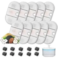 OEM Kattendrinkfontein-Filter-Set, 10 Stück, 2,1 l, mit Harz und Aktivkohle