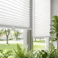 Salcar Plissee Plissee ohne Bohren Klemmfix Rollo Verspannt für Fenster Lichtschutz Blickdicht mit Klemmträger Fixmaß für Fenster und Türen 95x120cm