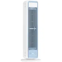 Zelurxx Bladeless Turmventilator, Akku & USB-C, 5 Stufen, Leise ≤36 dB, Fernbedienung, Timer & Kippschutz