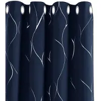 OEM - Verdunkelungsrollos - Ösen - 2 Stück - Marineblau - Vorhänge für das Schlafzimmer - Ideal auch für das Wohnzimmer - 140x290 cm