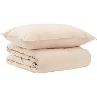 vidaXL Bettwäsche-Set 2 stk. 140 x 200 cm Winter 350 gsm Beige