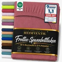 EXKLUSIV HEIMTEXTIL Frottee Spannbettlaken Rundumgummizug Marke 200 x 220 cm Bordeaux 80% Baumwolle 20% Polyester Öko - Tex Zertifiziert Bed-Sheet