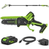 Greenworks POWERALL 24V Mini-Kettensäge 15cm Gen. II mit Verlängerungsstab - 2Ah Akku