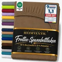 EXKLUSIV HEIMTEXTIL Frottee Spannbettlaken Premium 90 - 100 x 200 cm Schokobraun 80% Baumwolle 20% Polyester Öko - Tex Zertifiziert Bed-Sheet Bettlak