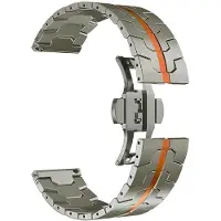 StarTech.com Smartwatch-Armband - Universal 22 mm - Edelstahl - Faltschließe - Titanorange