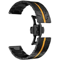StarTech.com Smartwatch-Armband - T-Rex 3 Pro 44 mm - Edelstahl - Metallschnalle - Schwarz-Orange