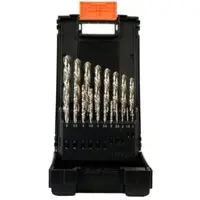 Projahn Spiralbohrer-Set, HSS-G, 19-teilig, Ø 1–10 mm / 0,5 mm Schritte, Bohrerkassette, linksschneidend