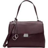 Marc O'Polo Umhängetasche Schultertasche Goldy Hand Bag Black Cherry dunkelbraun