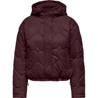 ONLY Steppjacke "ONLTAHIA LW HEART HOOD JACKET CC OTW", Damen, Gr. L, braun (fudge), Steppware, Obermaterial: 100% Nylon, unifarben, normal, Jacken Steppjacke, Kunstfaser, Topseller