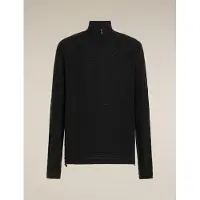 Icebreaker Herren 400 RealFleece Grid Peaksland Half Zip Black XL