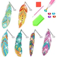 Meoiruery Lesezeichen mit Diamantmalerei für Kinder und Erwachsene, Spielzeug ab 6 Jahren, Geschenke für Mädchen, Adventskalender-Füllmaterial für Mädchen, Bastelideen für Kindergeburtstage