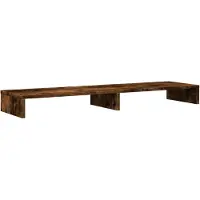 vidaXL Monitorständer Räuchereiche 100x27x10 cm Holzwerkstoff