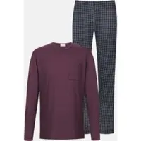Mey Langer Pyjama Serie Evening Geo Oxblood | Größe S