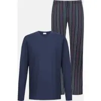 Mey Anzug lang Serie Luminous Stripes Yacht Blue | Größe XXL