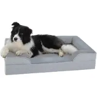 StarTech.com Großes Hundebett - Hundesofa für große Hunde - Weiches Cord-Kuschelbett - Abnehmbarer waschbarer Bezug - Rutschfester Boden - Größe L - Grau
