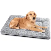 Famanu Hundebett Waschbar - Hundekissen 90 x 60 cm - Antirutsch-Unterseite - Weiches Baumwollvlies - Warm und Komfortabel