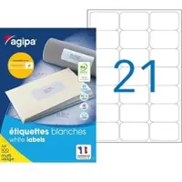 Agipa Universal-Etiketten, 63,5 x 38,1 mm, weiá