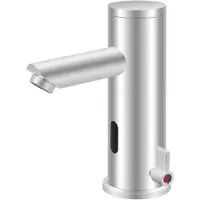 StarTech.com Berührungslose Sensorarmatur - Waschtischarmatur - Warm-/Kaltwasser - Infrarotsensor - 304 Edelstahl - 6 V DC - 4 AA-Batterien (nicht enthalten) - Silber