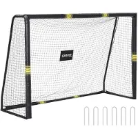 StarTech.com Fußballtor - Trainingstor 240 cm - Stahlrahmen Pulverbeschichtet Rostfrei - Garten-Fußballtor Mit PE-Netz - Bodenanker - Für Kinder Und Erwachsene