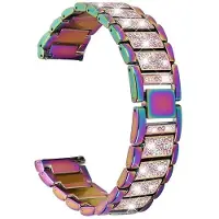 StarTech.com Smartwatch-Armband - Für Amazfit - Diamantmuster - Edelstahl - 22 mm - Metallschnalle - Bunt