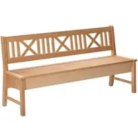 58 aufm Kessel SITZBANK Deborah 166 x 52 x 87 Massivholz Buche lackiert/Weinrot