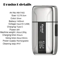 StarTech.com KM-T402 Herrenrasierer - Elektrischer Rasierer - Wiederaufladbar USB-C - Barttrimmer - Schwimmender Scherkopf - Gesichtspflege