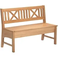 58 aufm Kessel SITZBANK Deborah 119 x 52 x 87 Massivholz Buche lackiert/Dunkelbraun